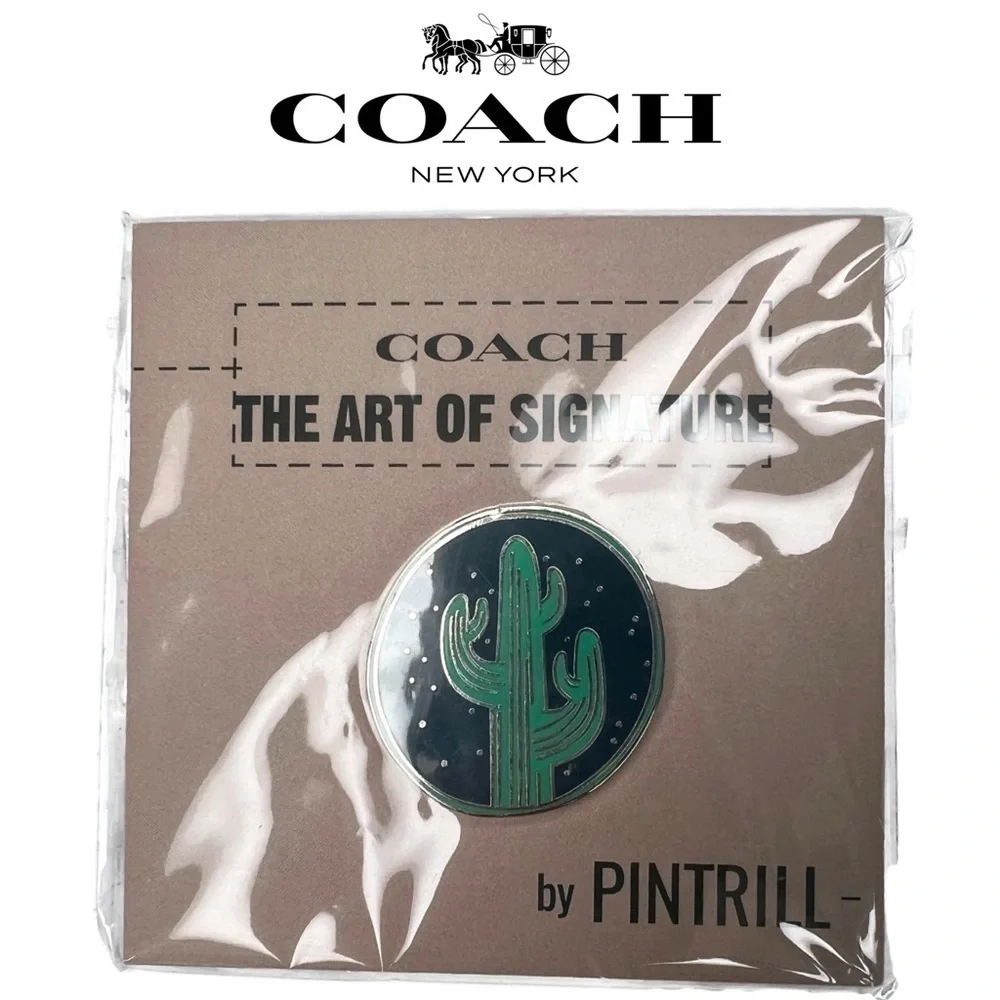 Coach Cactus Round Collectible Pin by Pintrill